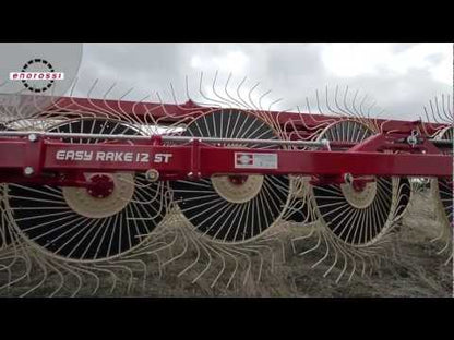 Durabilt 10 & 12 Wheel BI-Fold Rake 21' 6" and 24' 4" Width & Durawheel Rake Wheels | For Tractor