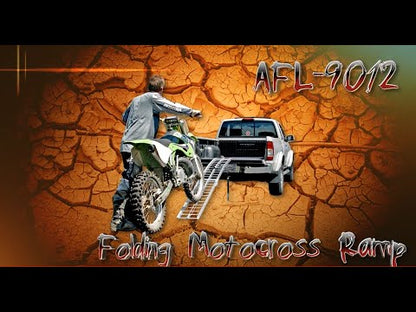 Black Widow Arched Folding Motorcycle Ramp | Model AFL-9012 | Size 11.1" Wide | 750 lb Capacity | Horsepower 4 To 90+ HP | For Truck Beds & Trailers