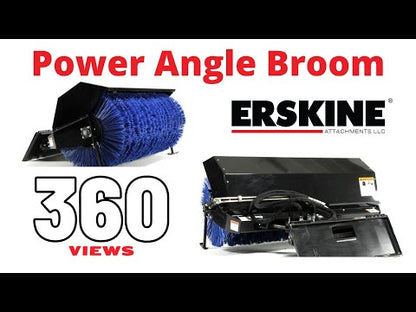 Erskine Power Angle Broom | 68", 84" & 96" Width | Flow Range 13-24 GPM | For Skid Steer