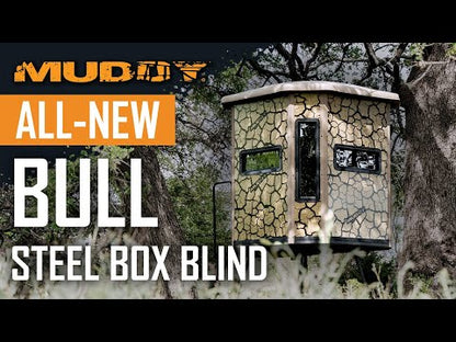 Global Equipment Muddy Bull Steel Box Blind | Therma‑Tek | 6′ × 6′ × 6.5′ | For Hunting