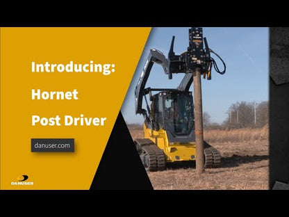 Danuser Hornet Post Driver w/ Tilt, No Grapple | Model T8-RR | Width 45.75" | Machine Size 6-8 Tons | For Excavators
