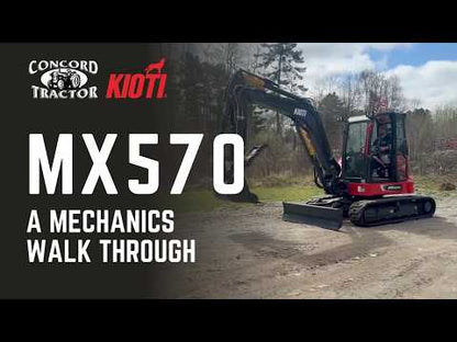 KIOTI Mini Excavator | Model MX570A | Width 78" | Zero Tail Swing | 5.7 Ton | For Construction