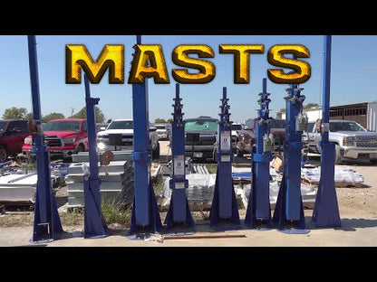 Larson Electronics 112' Hydraulic Megatower™ Mast - 33' Trailer - 45kW Generator, Red LED Strobe Light, Antenna Mount - Auto Retract