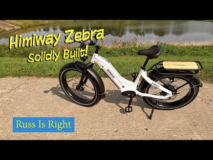 Himiway D5 ST (Zebra ST) | Premium All-terrain Electric Fat Bike | 500W Mid-Drive Motor | 60-80 Miles Per Charge