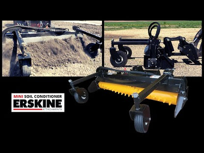 Erskine Mini Soil Conditioner | 48” & 60” Working Width | 9-15 GPM Rated Flow | For Mini Skid Steer