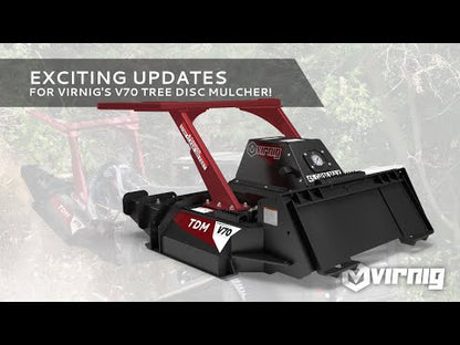 Virnig V70 Tree Disc Mulcher | Model TDM60 | 60" Cut Width | Hydraulic Flow 30 To 50 GPM | For Skid Steer