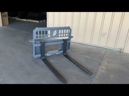 Solesbee’s Heavy-Duty Pallet Forks | SPF Series | Tine Length 48"-72" | Hydraulic Flow Range 15 – 25 GPM | For Skid Steers