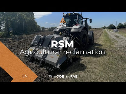 FAE | RSM Stone Crusher | Model 200 To 225 | Width 81.9" To 91.3" | Crushes Stone Up to 20 Inches, 16 Inches Deep | Horsepower 200 To 360 HP | For Tractors