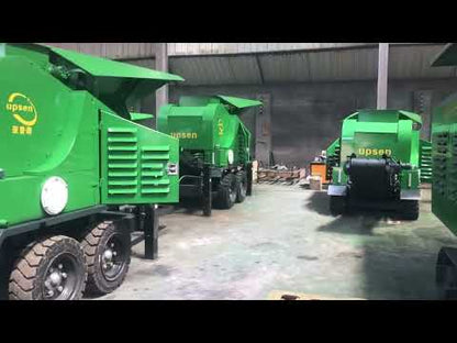 Upsen Mini Wheel Tire Mobile Jaw Crusher | Model U-TC503  | Stock Bin Volume 0.8 Cubic Meter | Capacity 10-30t/h | Diesel Engine 40 KW