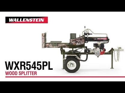 Wallenstein | Log Splitter | Model WXR545PL | 24" Split Opening | 22 Ton Hydraulic Force | Horizontal, Vertical & 20° Split Angle | For Heavy-Duty Wood Processing