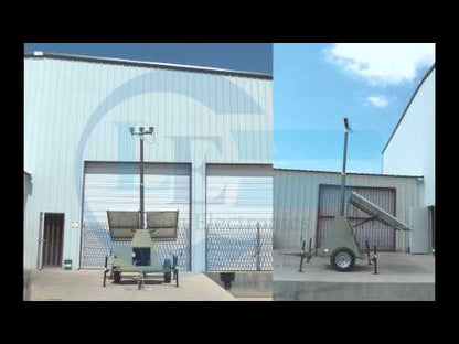 Larson Electronics 1.5KW Solar Power Generator w/ Pneumatic Light Tower Mast - (4) LED Lights - 64000 Lumens - 36 Hours