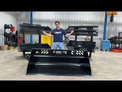 Ignite Attachments Bucket Grapple | Overall Width 82" | Grapple Opening 34.5" | Hydraulic Flow 15-30 GPM | For Skid Steers