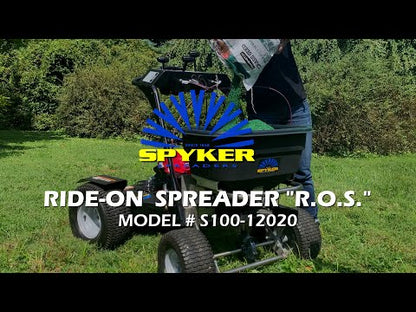 Spyker Ride-On Spreader w/ Honda Engine | Hopper Capacity 120 lb | 4.4 HP | Spread Width 12' | Hydrostatic Rear-Wheel Drive