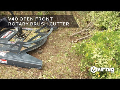 Virnig V40 Open Front Rotary Brush Cutter | Models BBV60-O & BBV72-O | Widths 60" & 72" | Hydraulic Flow 16 To 25 GPM | For Skid Steer