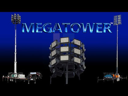 Larson Electronics 125' Hydraulic Megatower™ Mast - 38' Trailer - 20KW Genset - Auto Retract - Mounting Platform