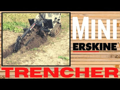 Erskine Mini Trencher | 40.38" Overall Width | 12" Spoil Auger | For Mini Skid Steer