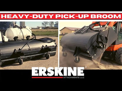 Erskine Heavy Duty Pick Up Broom | 72” & 84” Width | Tip Flow 0.27 GPM | For Skid Steer