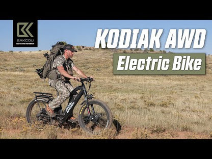 Bakcou Dual-Hub Electric Bike | Model Kodiak AWD | Load Capacity 350 Lbs | Top Speed 25 Mph