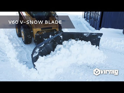 Virnig V60 V-Snow Blade | Models SBV48 To SBV120 | Widths 51.5" To 120" | Hydraulic Flow 15 To 25 GPM | For Skid Steer