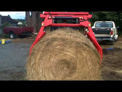 Farmer Helper FH-BG130 Rount Hay Bale Gripper Standard | 31"-60" Bale Diameter | For Skidsteer/Tractor