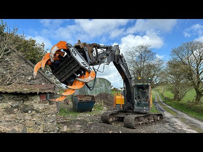 MDE Machinery | Log & Debris Grapple | Model SX1400F | Fixed Position | Opening Width 73.25" | 100% Swedish HARDOX Steel | Machine Size 13-18 Ton | For Telehandlers