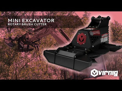 Virnig X30 Mini Excavator Rotary Brush Cutter | Models XBC42, XBC48 & XBC60 | Widths 42" To 60" | Machine Size 4.5 To 13 Tons | For Mini Excavators