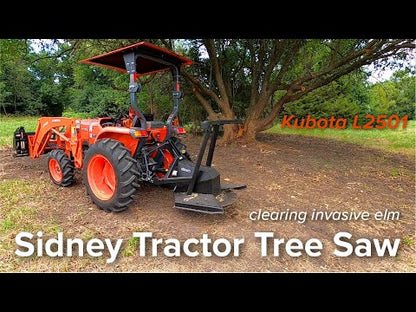 Sidney Power Tilt Tree Saw | Model TJ12UN-TRK | Blade Width 36" | 20-40 GPM | 20-40 HP | For Skid Steers, ATVs, UTVs & Tractors