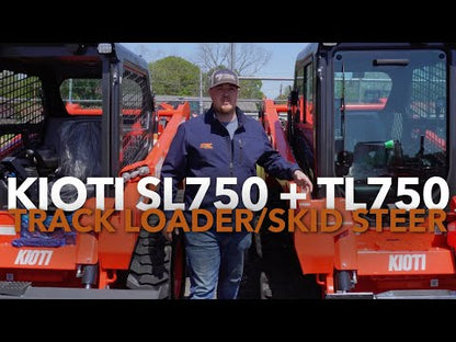 KIOTI Skid Steer Loader | Model SL750-LQ Cab | Width 74.4" | Length 144.7" | Height with Cab 81.2" | Hydraulic Flow 21.9 GPM | For Heavy-Duty Tasks
