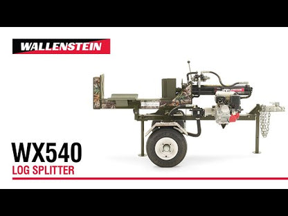 Wallenstein | Log Splitters | Models WX500 Series | Width 24" Split Opening | 20-Ton Split Force | Horizontal & Vertical Orientation | For Heavy-Duty Wood Processing