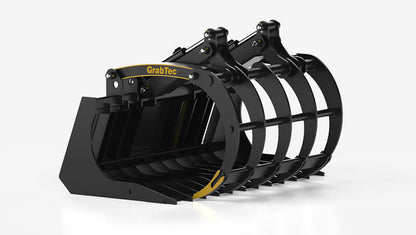 GrabTec Demolition Grapple  iClaw™ Technology for Demolition, Rock Hauling & Tree Work | Model GDS | 84" Width | Horsepower 50-120 HP |  Solid Bottom | For Skid Steer