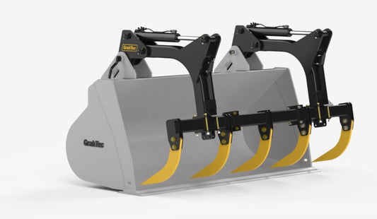 GrabTec Grapples | Model GX | Width 102" inches | Bucket Compatibility 4.5-7.0 yd³ | Horsepower 250-400 HP | For Wheel Loaders