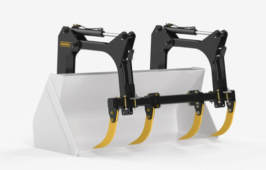 GrabTec Backhoe Grapples | Model GB | Width 71", 77", 83" & 89" inches | Oil Flow Range 15-25 GPM | For Skid Loaders