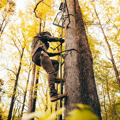 Millennium Treestands M215 Double Step Stick Ladder | Model M-215-00 | Overall Length 20' | Capacity 300 lb | Steel
