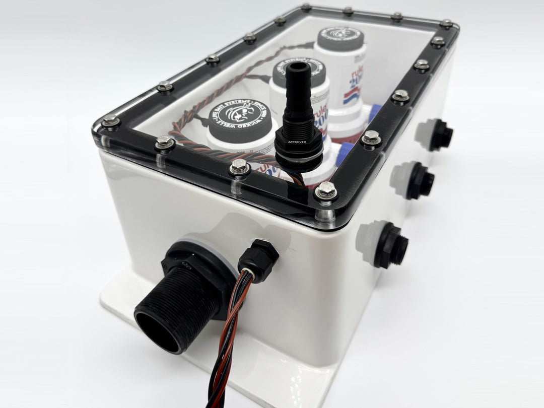 Wicked Well GameChanger Series Pump Boxes | Model GC 2 MINI To GC 4 | 2 To 4 Pump Configurations | Up to 11,100 GPH | Tournament & Offshore Marine Bilge Systems