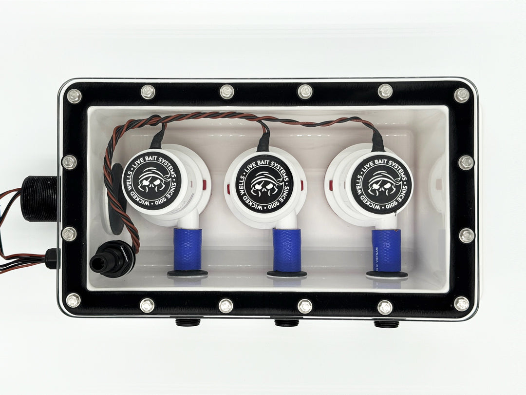 Wicked Well GameChanger Series Pump Boxes | Model GC 2 MINI To GC 4 | 2 To 4 Pump Configurations | Up to 11,100 GPH | Tournament & Offshore Marine Bilge Systems