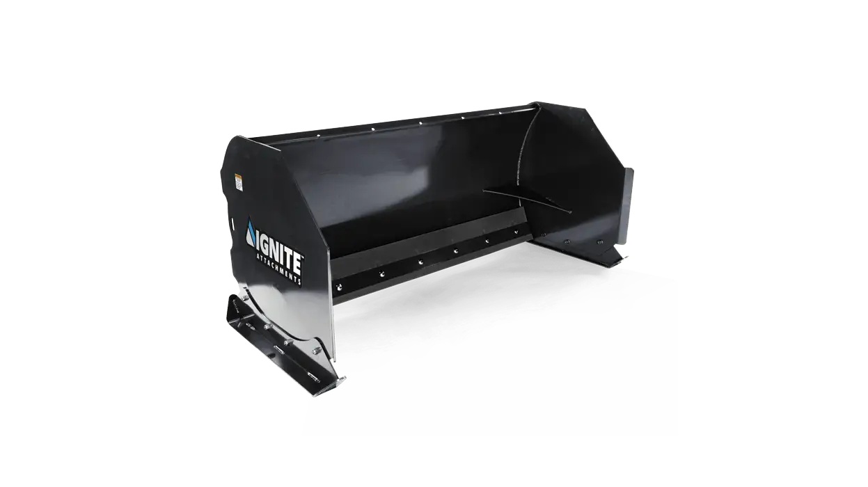 Ignite Attachments Universal Quick Attach Snow Pusher | Working Width 69” | Hydraulic Flow 30-60 GPM | For Skid Steers