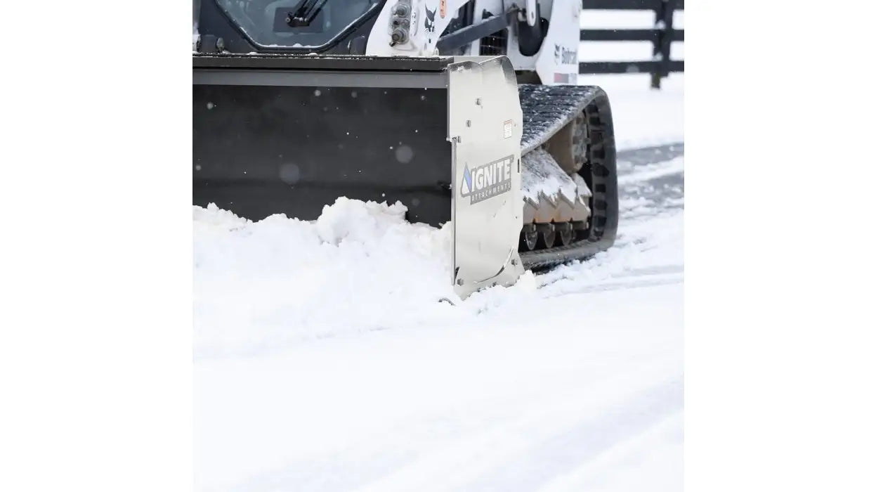 Ignite Attachments Universal Quick Attach Snow Pusher | Working Width 69” | Hydraulic Flow 30-60 GPM | For Skid Steers