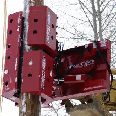 EZ Spot UR Attachment Extreme Pole Setter | Model EZ-HD88 | Jaw Opening 26" | Capacity 10,000 lb | 25–35 Tons | For Excavators & Wheel Loaders