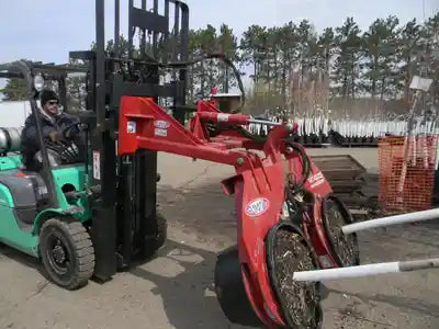 EZ Spot UR Attachment Double Pot Tool | Model EZ-2002 | Jaw Opening 24.5" | 20–30 GPM | For Skid Steer & Forklift