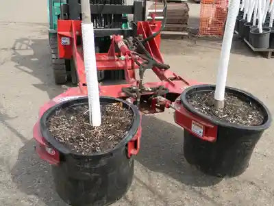 EZ Spot UR Attachment Double Pot Tool | Model EZ-2002 | Jaw Opening 24.5" | 20–30 GPM | For Skid Steer & Forklift