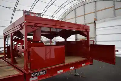 EZ Spot UR Attachment Trailer With Rack | Model EZ-TRL001 | 28' x 8'6" Deck | 25,000 lbs GVWR | 20–30 GPM | 3–5 Tons | For Skid Steer, Compact Track Loaders, Wheel Loaders, Excavators, Mini Excavators, Telehandlers & Backhoes