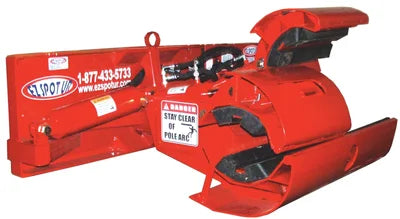 Ez Spot Ur Attachment Heavy Duty Pole Setter | Model EZ-HD08 | Jaw Opening 21" | 20–30 GPM | 3–5 Tons | For Skid Steer, Compact Track Loaders, Wheel Loaders, Excavators, Mini Excavators, Telehandlers & Backhoes