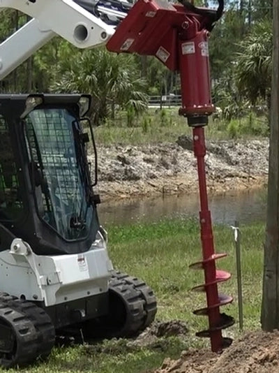 Ez Spot UR Attachment Auger | EZ-AGR01 Model | Bit Diameter 18–24" | 40 GPM | 3–5 Ton | For Skid Steer, Compact Track Loaders, Wheel Loaders, Excavators, Mini Excavators, Telehandlers & Backhoes