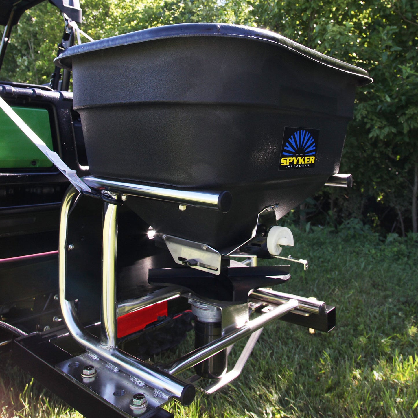 Spyker Pro-Series Electric Spreader | Model S80-12010 | 120 lb Electric Spreader | 16' Spread Width | 12 Volt DC Motor | For ZTR Mowers, ATVs & UTVs