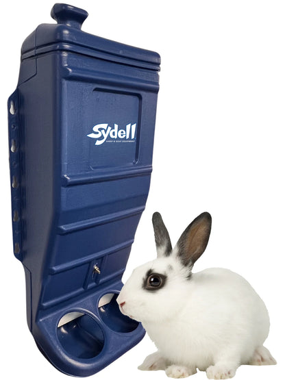 Sydell Blue Poly Mineral & Grain Feeder | #1013C / #1013 | 25 lb Capacity | For Sheep & Goat