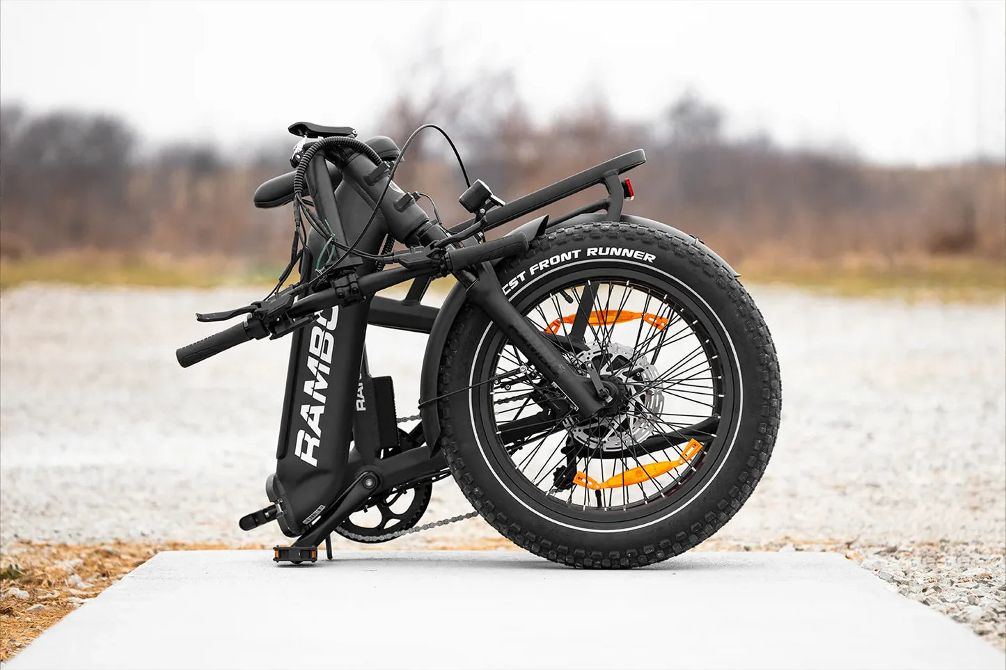Rambo Ranger Folding E-Bike | 750W Hub Motor | 48V 10.4Ah Battery | Up to 40 Miles Range | Max Speed 30 mph | For Off-Road & Commuting