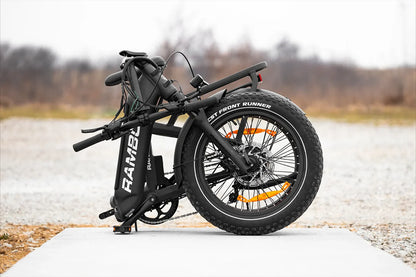 Rambo Ranger Folding E-Bike | 750W Hub Motor | 48V 10.4Ah Battery | Up to 40 Miles Range | Max Speed 30 mph | For Off-Road & Commuting