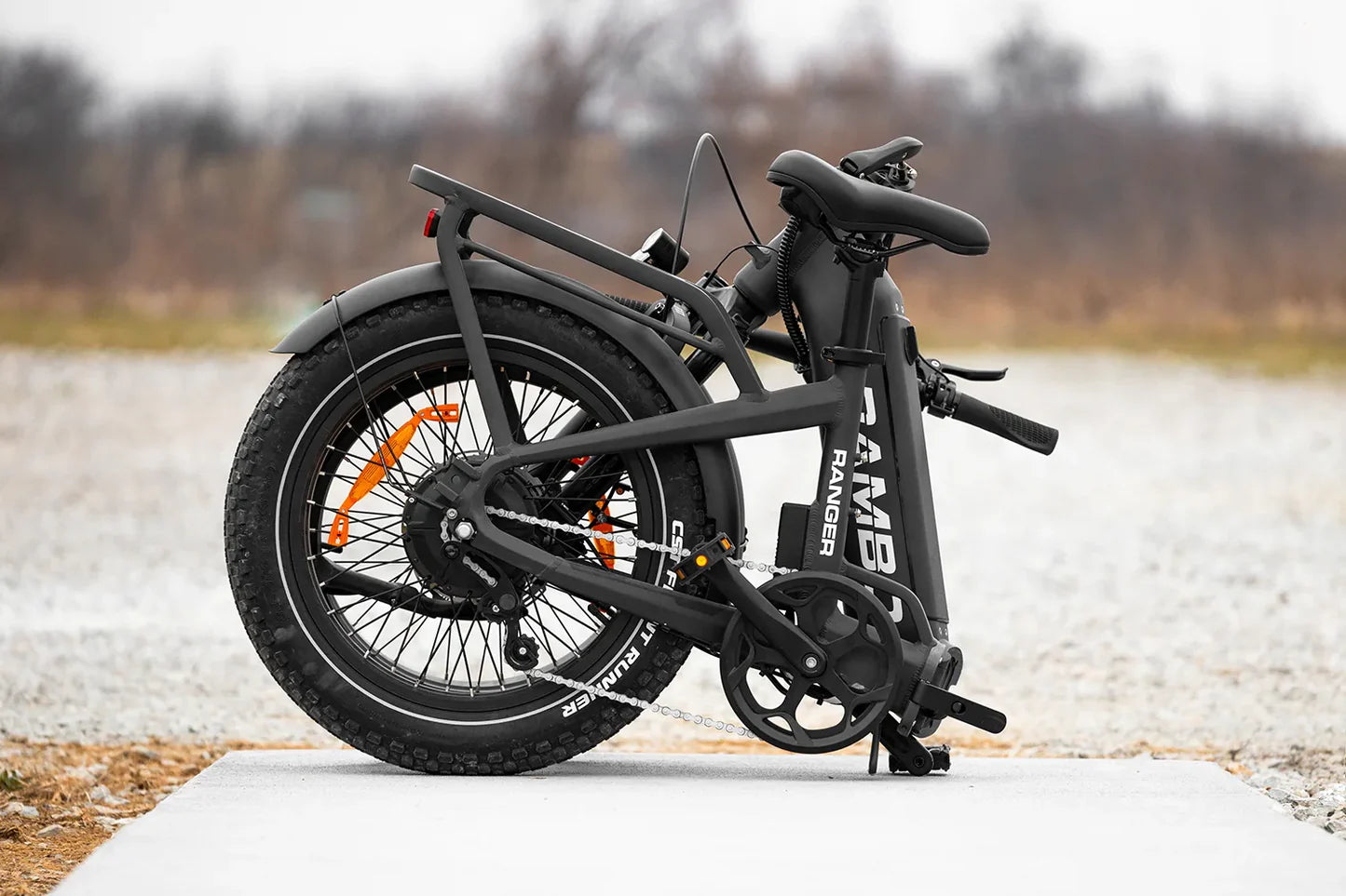 Rambo Ranger Folding E-Bike | 750W Hub Motor | 48V 10.4Ah Battery | Up to 40 Miles Range | Max Speed 30 mph | For Off-Road & Commuting