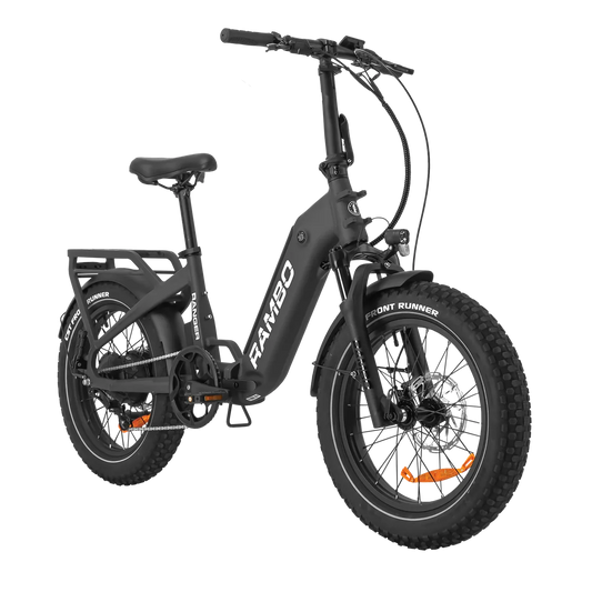 Rambo Ranger Folding E-Bike | 750W Hub Motor | 48V 10.4Ah Battery | Up to 40 Miles Range | Max Speed 30 mph | For Off-Road & Commuting