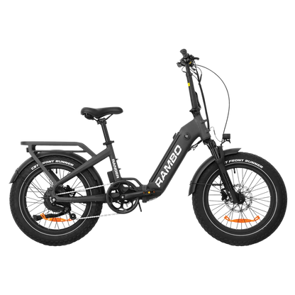 Rambo Ranger Folding E-Bike | 750W Hub Motor | 48V 10.4Ah Battery | Up to 40 Miles Range | Max Speed 30 mph | For Off-Road & Commuting